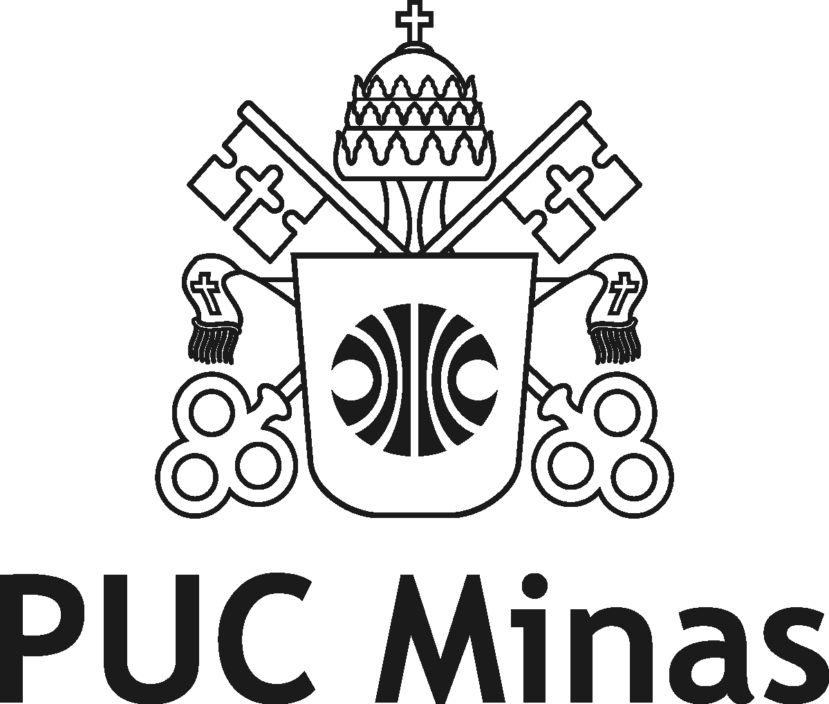 Brasao PUC Minas aplicacao_cinza